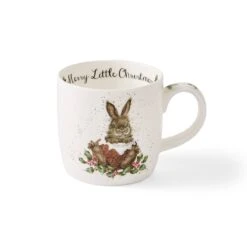 'Merry Little Christmas' Rabbit Mug