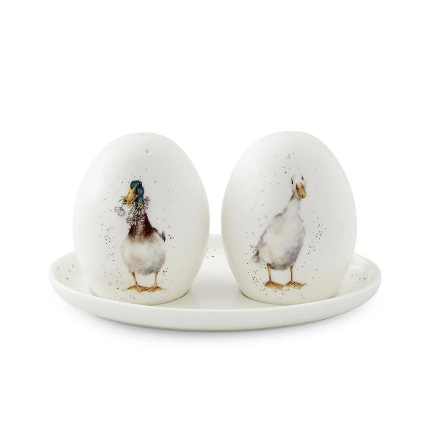 'Not A Daisy Goes By' Duck Salt And Pepper Pots With Tray 3 'Not A Daisy Goes By' Duck Salt And Pepper Pots With Tray