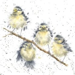 'Hanging Out With Friends' Great Tit Print