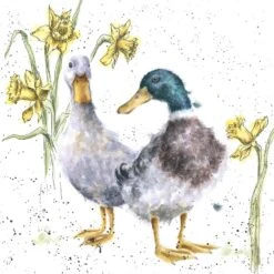 'Ducks And Daffs' Duck Print