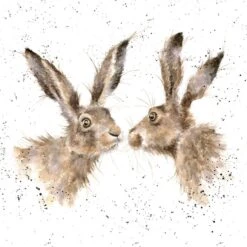 'The Kiss' Hare Print