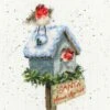 'Santa Please Stop Here' Robin Cross Stitch -Home Furnishing Store XHD55