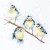 'Hanging Out With Friends' Great Tit Cross Stitch 1 'Hanging Out With Friends' Great Tit Cross Stitch -Home Furnishing Store blue tits wb