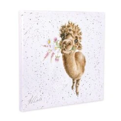 'Hand-Picked For You' Alpaca Canvas