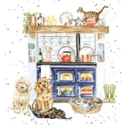 'Country Kitchen' Dog And Cat Print