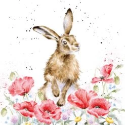 'Field Of Flowers' Hare Print