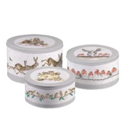 Country Animal Christmas Cake Tin Nest -Home Furnishing Store ctn003 a