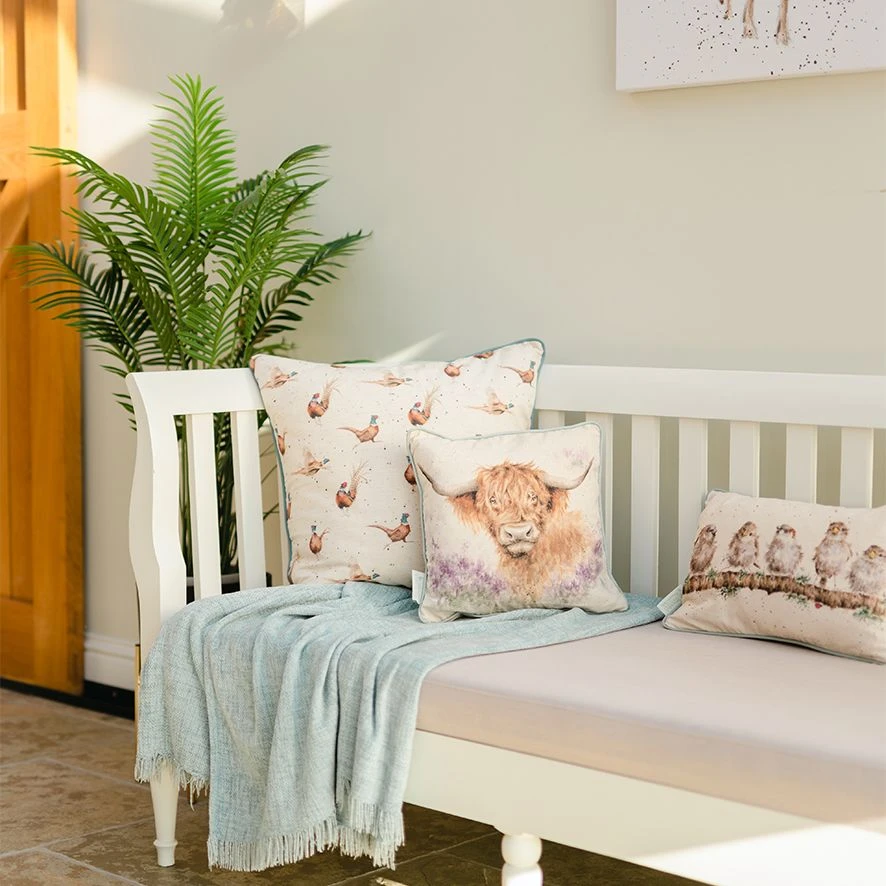 'Highland Heathers' Highland Cow Cushion 4 'Highland Heathers' Highland Cow Cushion - Image 2