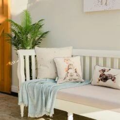 'Piggy In The Middle' Guinea Pig & Rabbit Cushion -Home Furnishing Store cu027 square