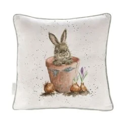 'The Flower Pot' Rabbit Cushion
