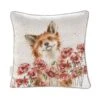 'Poppy Fields' Fox Cushion -Home Furnishing Store cu034