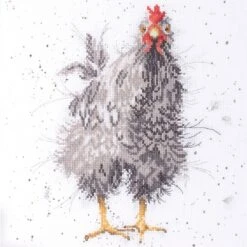 'Curious Hen' Hen Cross Stitch