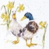 'Ducks And Daffs' Duck Cross Stitch -Home Furnishing Store ducks wb