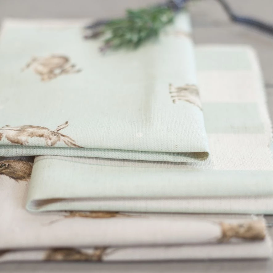 'Some Bunny' Blue Rabbit Fabric 4 'Some Bunny' Blue Rabbit Fabric - Image 2