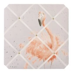 'Pretty In Pink' Flamingo Fabric Notice Board