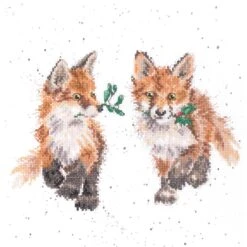 'Glad Tidings' Fox Cross Stitch