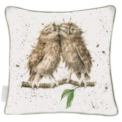 'Birds Of A Feather' Owl Large Cushion