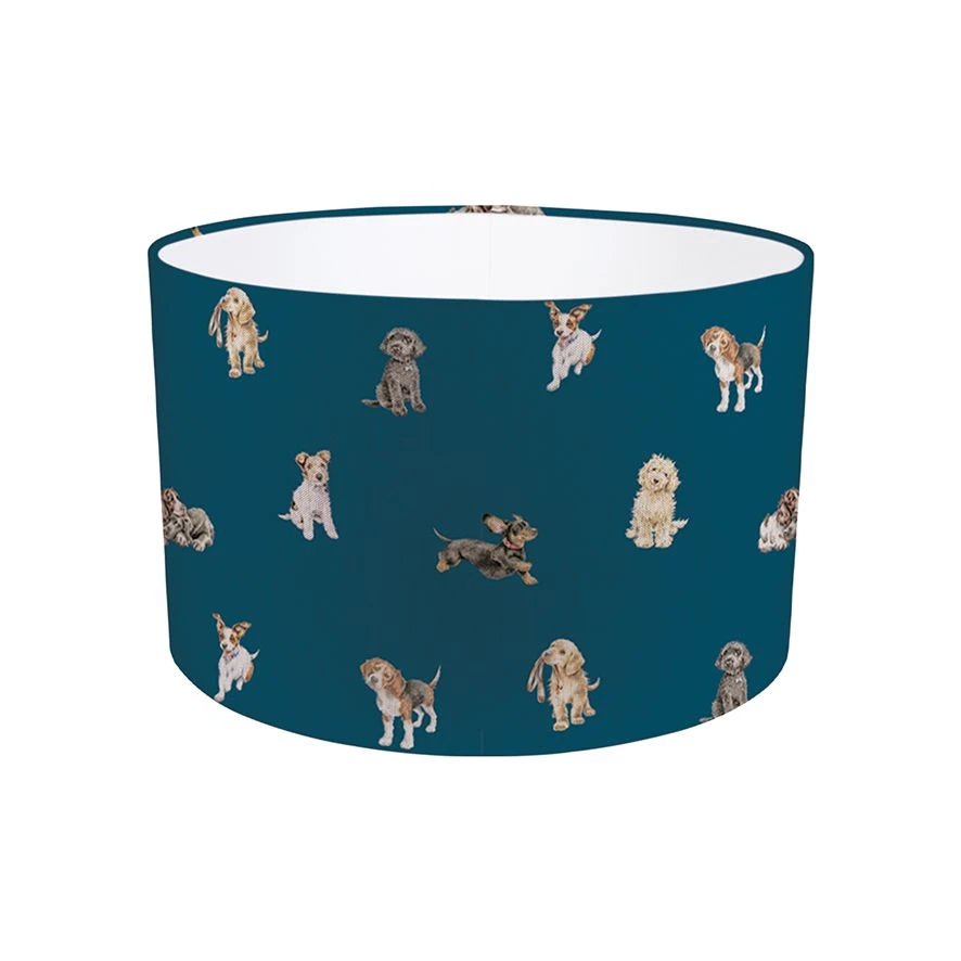 Dog Teal Lampshade 3 Dog Teal Lampshade