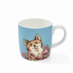'Poppy Field' Fox Large Mug