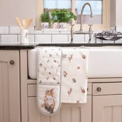 'Woodlanders' Woodland Animal Double Oven Glove -Home Furnishing Store ovg001 b