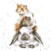 'Piggy In The Middle' Guinea Pig & Rabbit Print -Home Furnishing Store p167