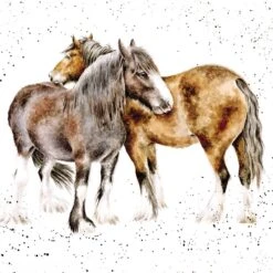 'Side By Side' Horse Print