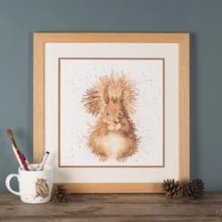 'Redhead' Squirrel Cross Stitch -Home Furnishing Store redhead viji po