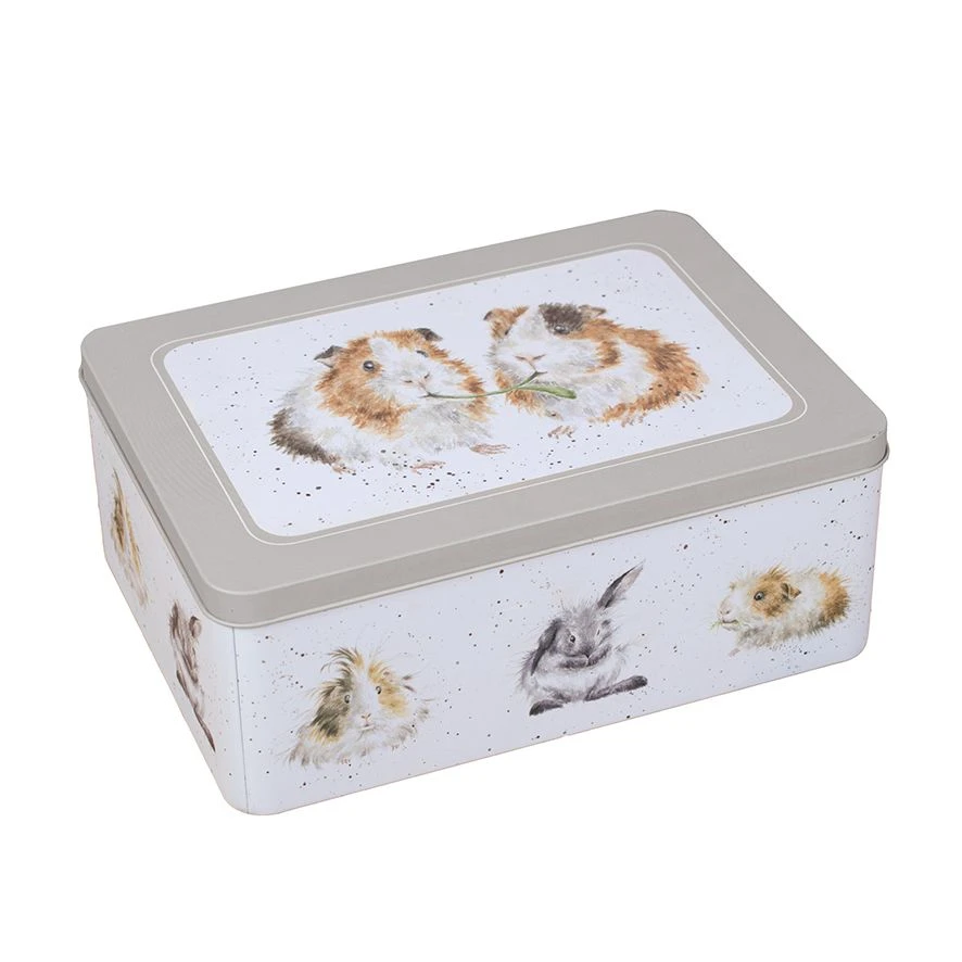 Guinea Pig & Rabbit Rectangular Tin 3 Guinea Pig & Rabbit Rectangular Tin