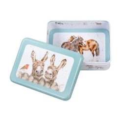 'The Country Set' Country Animal Rectangular Tin -Home Furnishing Store rt004 a