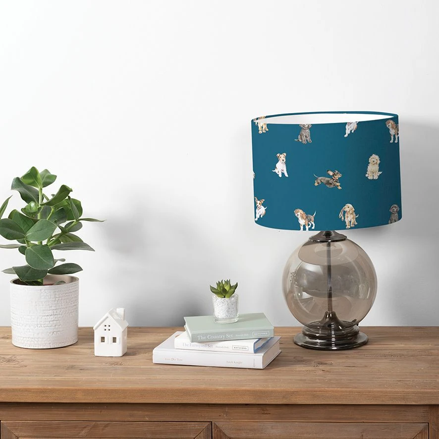 Dog Teal Lampshade 4 Dog Teal Lampshade - Image 2