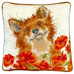 'Poppy Field' Fox Tapestry Kit