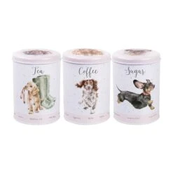 'A Dog's Life' Dog Tea Coffee, Sugar Canisters