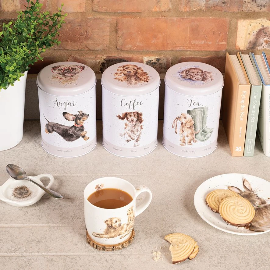 'A Dog's Life' Dog Tea Coffee, Sugar Canisters 4 'A Dog's Life' Dog Tea Coffee, Sugar Canisters - Image 2