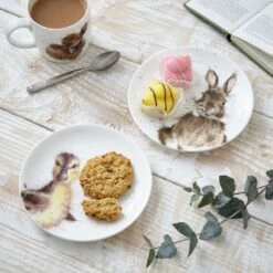 Rabbit And Duck Coupe Plates -Home Furnishing Store wnd3994 xw set of 2 coupe plates rabbit duck ls2