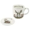 'Winter Friends' Donkey & Robin Mug And Coaster Set -Home Furnishing Store wnoz3943 xg winter friends 2