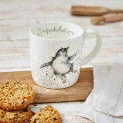'Congratulations' Penguin Large Mug -Home Furnishing Store wrendale congratulations penguin mug mmrr4020 xd lifestyle 2