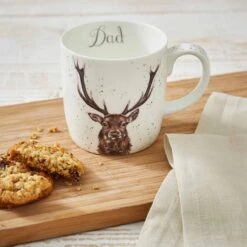 'Dad' Stag Large Mug -Home Furnishing Store wrendale dad stag mug mmra4020 xd lifestyle 1