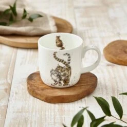 'Feline Good' Cat Mug -Home Furnishing Store wrendale feline good mug mmsy5629 xt lifestyle 2