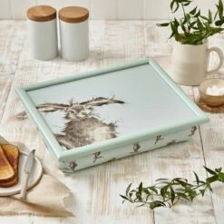 'Hare-Brained' Hare Lap Tray -Home Furnishing Store wrendale lap tray hare x0019968892 lifestyle 2