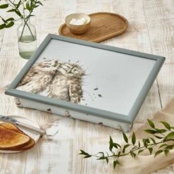'Birds Of A Feather' Owl Lap Tray -Home Furnishing Store wrendale lap tray owl x0019968893 lifestyle 3