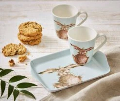Hare Mug And Tray Set 7 Hare Mug And Tray Set -Home Furnishing Store wrendale mug tray set hare x0011658892 lifestyle 6
