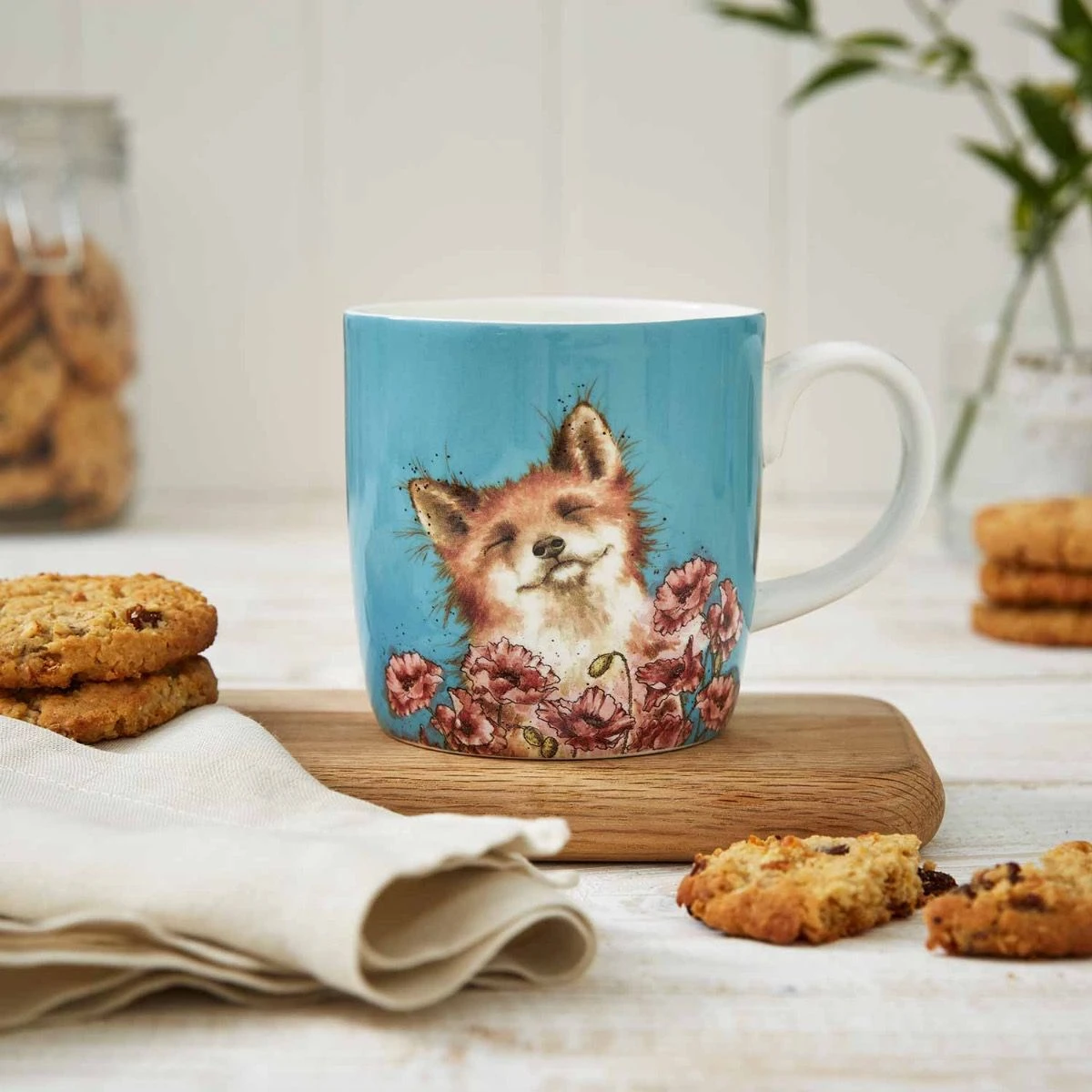 'Poppy Field' Fox Large Mug 5 'Poppy Field' Fox Large Mug - Image 3