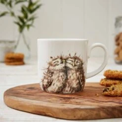 'Birds Of A Feather' Owl Large Mug -Home Furnishing Store wrendale the twits owl mug mmmr4020 xd lifestyle 2