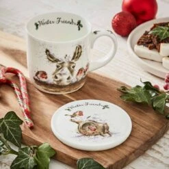 'Winter Friends' Donkey & Robin Mug And Coaster Set 7 'Winter Friends' Donkey & Robin Mug And Coaster Set -Home Furnishing Store wrendale winter friends mug and coaster wnoz3943 xg lifestyle 1