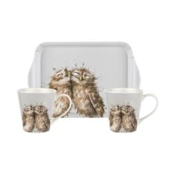 Owl Mug And Tray Set