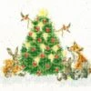'Oh Christmas Tree' Woodland Animal Cross Stitch -Home Furnishing Store xhd107
