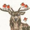 'Festive Friends' Stag Cross Stitch -Home Furnishing Store xhd110