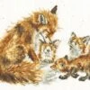 'The Bedtime Kiss' Fox Cross Stitch