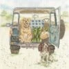 'Paws For A Picnic' Spaniel And Labrador Cross Stitch -Home Furnishing Store xhd126