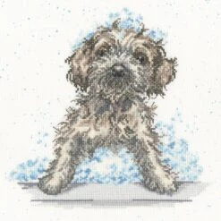 'Bubbles And Barks' Dog Cross Stitch